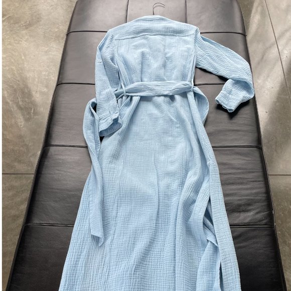 LIKE NEW JONATHAN SIMKHAI Esther Tie Waist Shirt Dress Size Medium - Picture 7 of 8